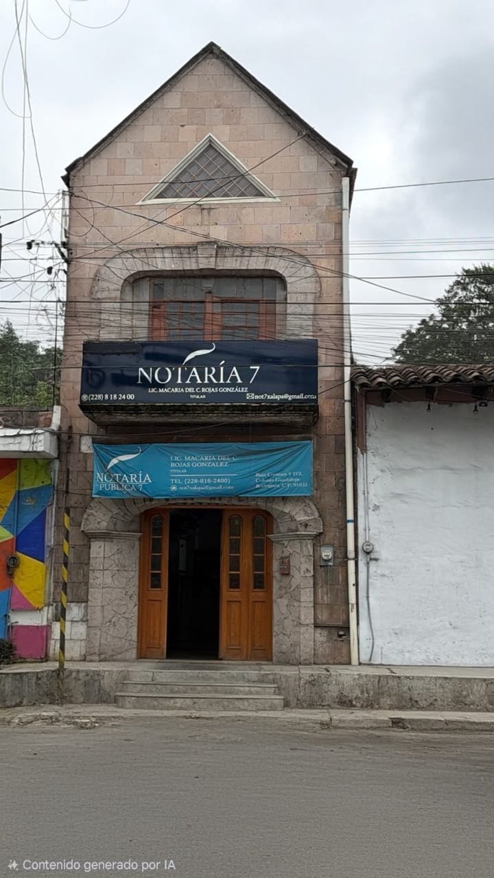 Fachada de la Notaría Pública Número 7 en Xalapa, Veracruz